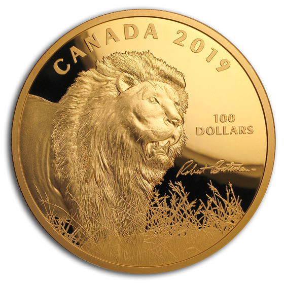 2019 Canada 10 oz Silver $100 Into the Light: Lion 2019 Canada 10 oz Silver $100 Into the Light: Lion